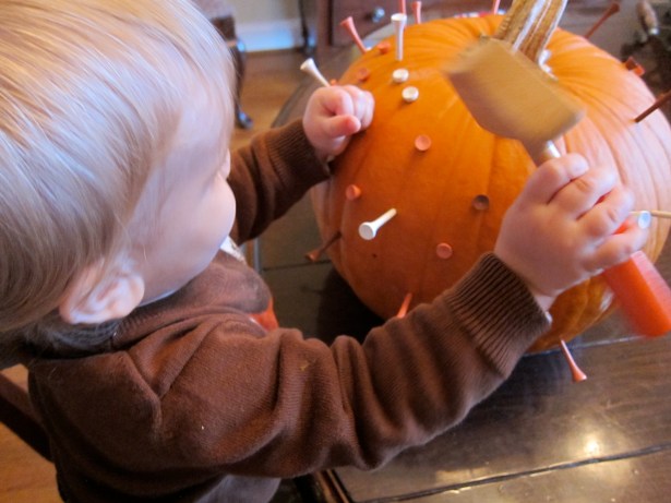 Baby Q gets a chance to hammer!