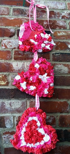 Tissue Paper Heart Decor