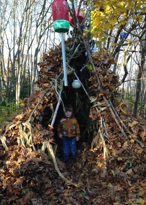 Backyard fun, fall teepee